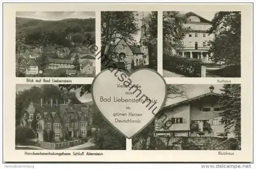 Bad Liebenstein - Schloss Altenstein - Klubhaus - Kurhaus - Foto-AK 1956