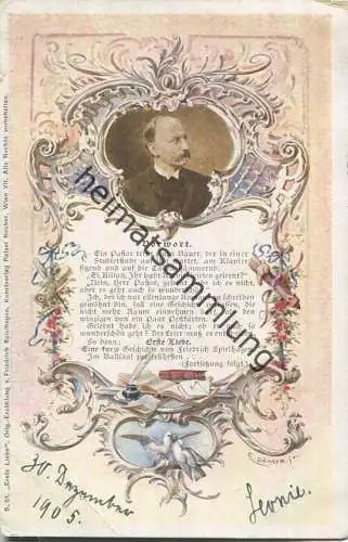 Erste Liebe - Erzählung von Friedrich Spielhagen - signiert E. Döcker jun. - Verlag Rafael Neuber Wien