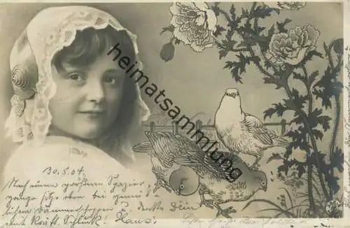Kind - Tauben - Verlag NPG 282.4 gel. 1904