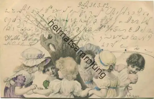 Kinder - signiert R. R. v. Wichera gel. 1902