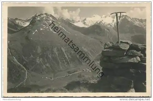 Blick von der Seenplatte auf Ober-Gurgl - Foto-AK
