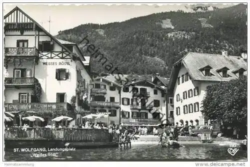 St. Wolfgang - Landungsplatz - Weisses Rössl - Foto-AK