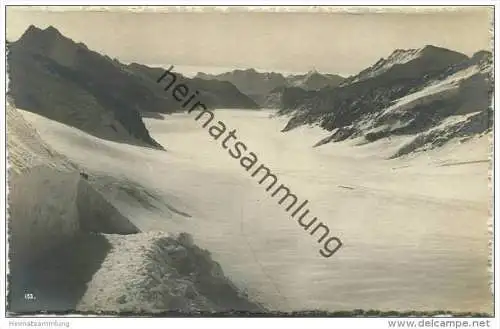 Blick auf den Aletschgletscher vom Jungfraujoch - Foto-AK