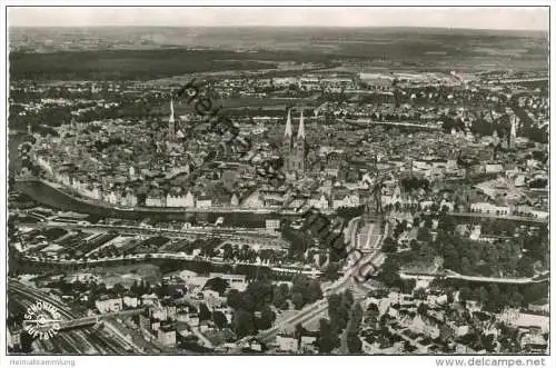 Lübeck - Luftaufnahme - Luftaufnahme - Foto-AK 50er Jahre