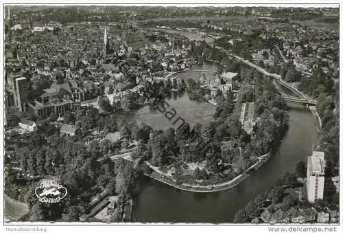 Lübeck - Luftbild - Foto-AK 50er Jahre