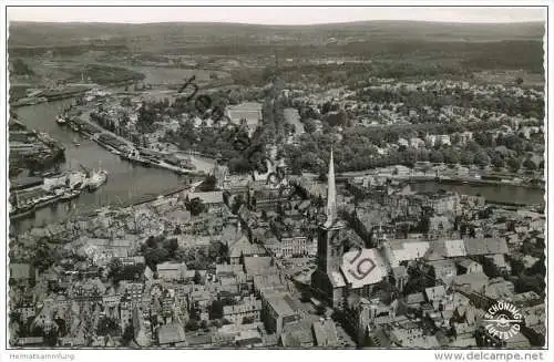 Lübeck - Luftaufnahme - Foto-AK 50er Jahre