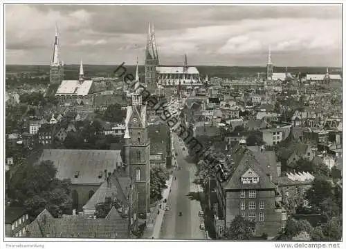 Lübeck - Blick vom Domturm - Foto-AK Grossformat 50er Jahre