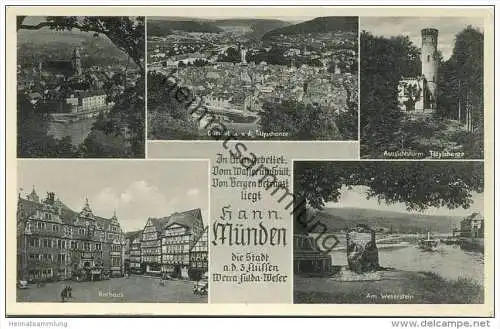Hann. Münden - Rathaus - Tillyschanze - Weserstein