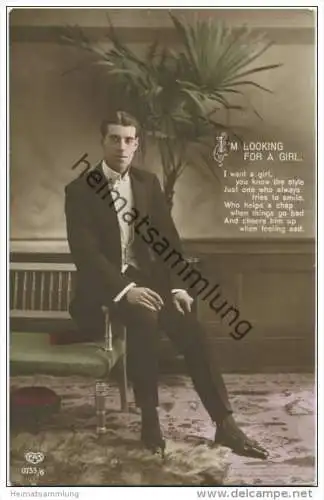 I'm looking for a Girl - Foto-AK - coloriert - Verlag EAS E. A. Schwerdtfeger & Co. Berlin 0755/6