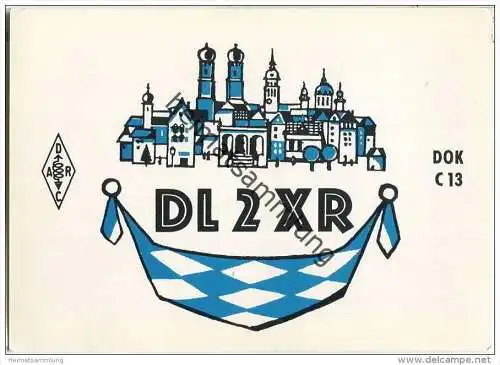 QSL - QTH - Funkkarte - DL2XR/p - München - 1975