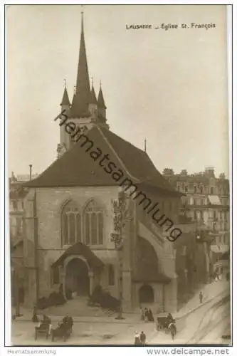Lausanne L'Eglise St. Francois - Foto-AK