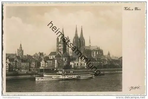 Köln - Rheinschiff Vaterland - Foto-AK