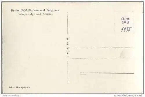 Berlin - Schlossbrücke und Zeughaus - Bus - Foto-AK 30er Jahre