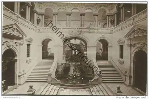 Lausanne - Interieur du Palais de Rumine - Foto-AK