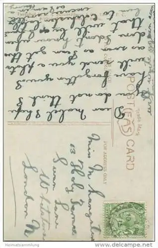 Hot Times - Paar vor dem Kamin - Foto-AK - coloriert