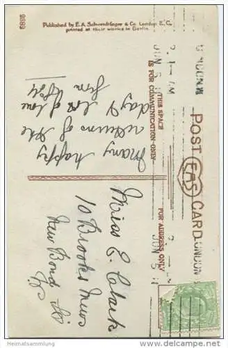 A joyous Birthday - Mädchen mit Rosen - Foto-AK