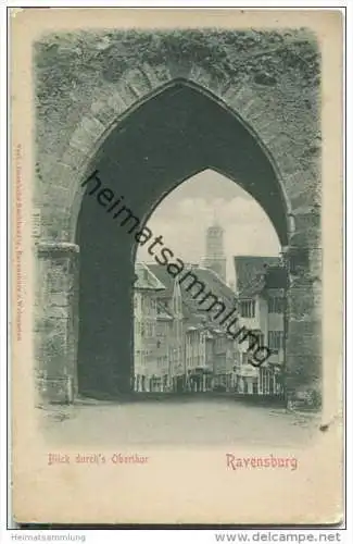 Ravensburg - Blick durchs Oberthor - Reliefkarte