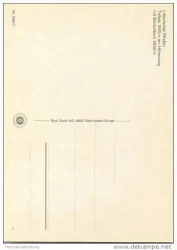 Lötschental - Tellialp am Höhenweg mit Bietschhorn - AK Grossformat