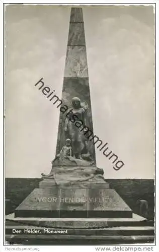 Den Helder - Monument - Foto-AK
