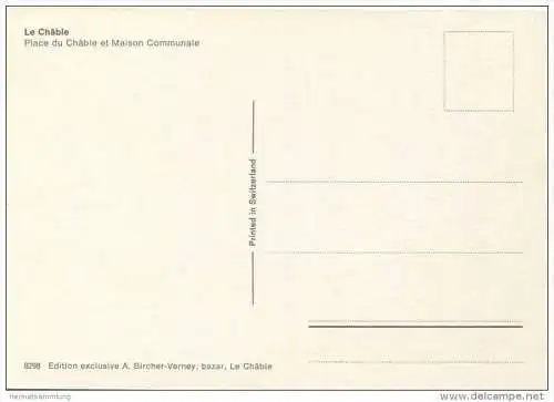 Le Châble - Place du Châble et Maison Communale - AK Grossformat