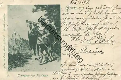 Trompeter von Säckingen - Verlag Paul Albert Berlin gel. 1898