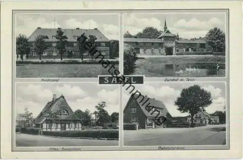 Hamburg - Sasel - Bahnhofsstrasse - Reichspost - Gutshof - Verlag Geem Nr. 9861