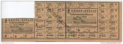 Gross-Berlin - Lebensmittelkarte Mai 1950