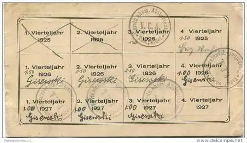 Berlin - Verein ehemaliger Abiturienten Tempelhof - Mitgliederkarte 1925