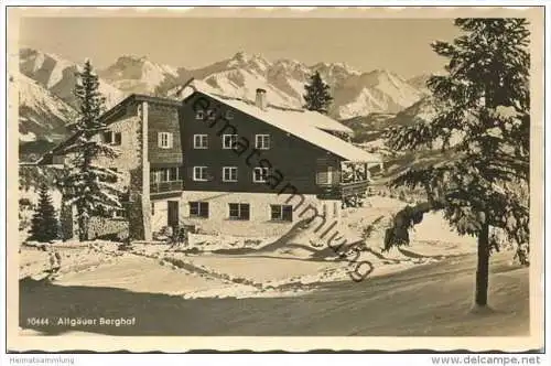 Sonthofen - Allgäuer Berghof mit Alpe Eck - Foto-AK