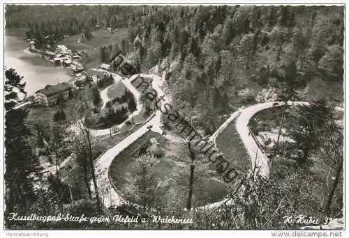 Urfeld - Kesselberg Pass - Walchensee - Foto-AK