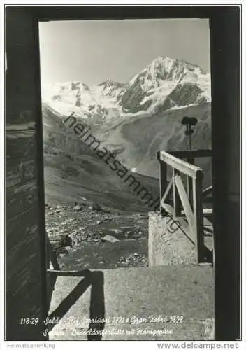 Sölden - Düsseldorferhütte mit Königsspitze - Solda - Rifugio Serristori Grand Zebru - Foto-AK Grossformat