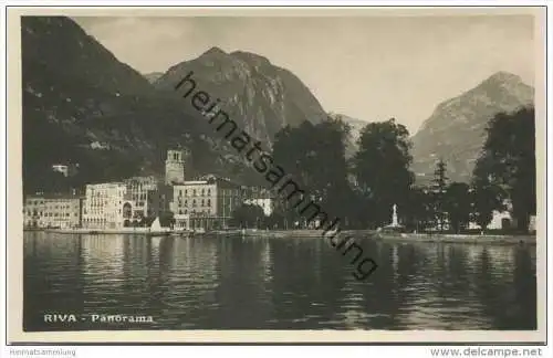 Riva - Panorama - Hotel Bellevue - Foto-AK 20er Jahre
