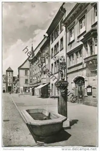 Villingen - Obere Strasse mit Narro-Brunnen - Foto-AK