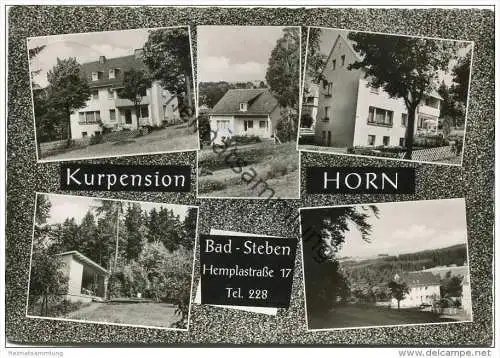 Bad Steben - Hemplastrasse 17 - Kurpension Horn - Foto-AK Grossformat