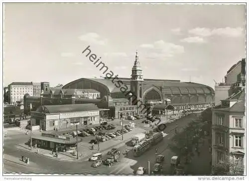 Hamburg - Hauptbahnhof - Foto-AK Grossformat 50er Jahre