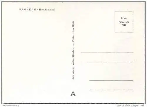 Hamburg - Hauptbahnhof - Foto-AK Grossformat 50er Jahre