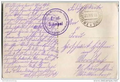 Mülhausen im Elsass (Mulhouse) - Blick auf den Rebberg - Vue au vignoble - Feldpost