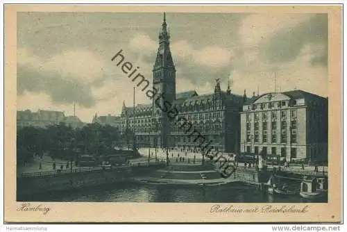 Hamburg - Rathaus mit Reichsbank