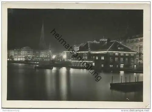 Hamburg bei Nacht - Foto-AK Grossformat