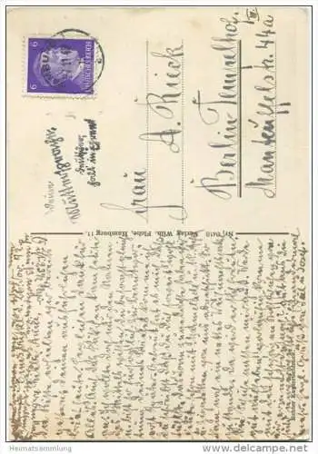 Hamburg - Fleet mit Nicolaikirche - AK Grossformat