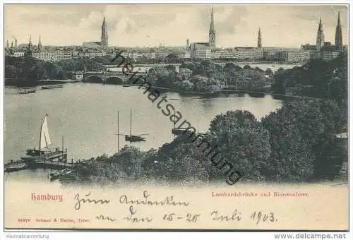 Hamburg - Lombardsbrücke und Binnenalster