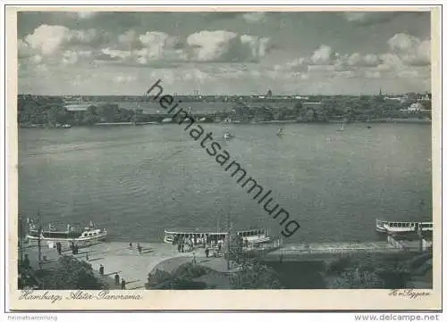 Hamburg - Alster-Panorama 20er Jahre - AK Grossformat