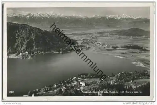 Annenheim am Ossiachersee mit Karawanken - Foto-AK