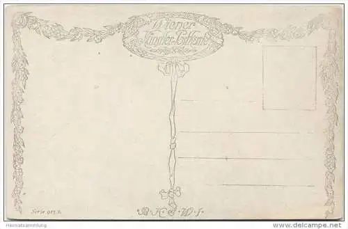 Vorfrühling - Künstlerkarte - Illustrateur Adolf Kaufmann - Wiener Künstler-Postkarte