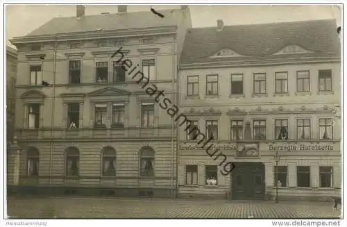 Dessau - Landesfrauenarbeitsschule Herzogin Antoinette - Foto-AK 1913