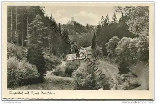 Teinachtal mit Ruine Zavelstein - Foto-AK