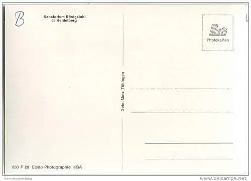Königstuhl bei Heidelberg - Sanatorium - Foto-AK