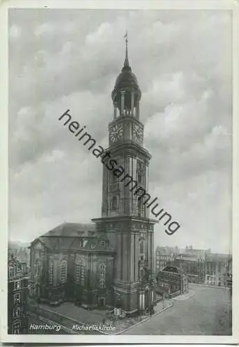 Hamburg - St. Michaeliskirche - AK Grossformat - Verlag Wilhelm Flohe Hamburg