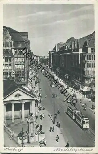 Hamburg - Mönckebergstrasse - Strassenbahn - Verlag Hans Andres Hamburg