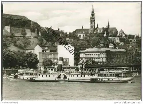 Budapest - Fahrgastschiff Szabadsag - Foto-AK
